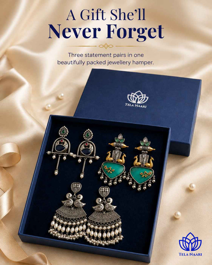 Emiko Festive Hamper – Premium Box With 3 Pairs Of Earrings
