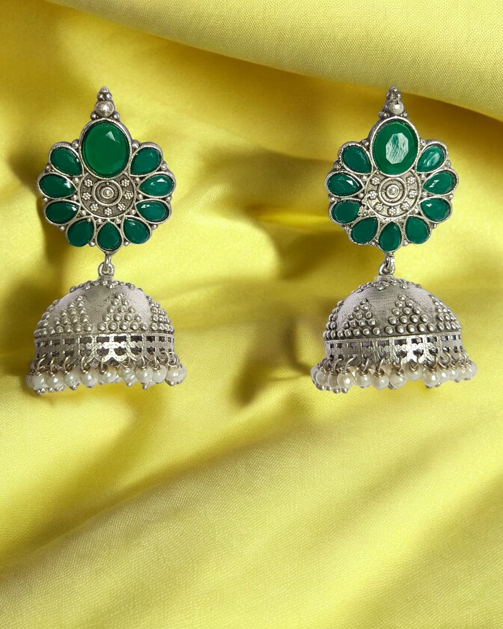 SILVER LOOK ALIKE EARRINGS LILI - TelaNaari