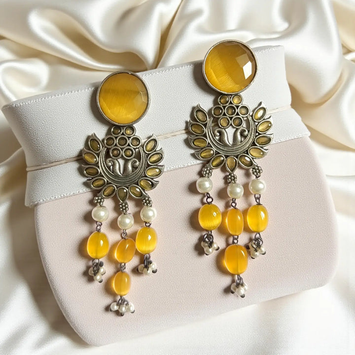 Elegant Ezrine Silver-Plated Dangler Earrings