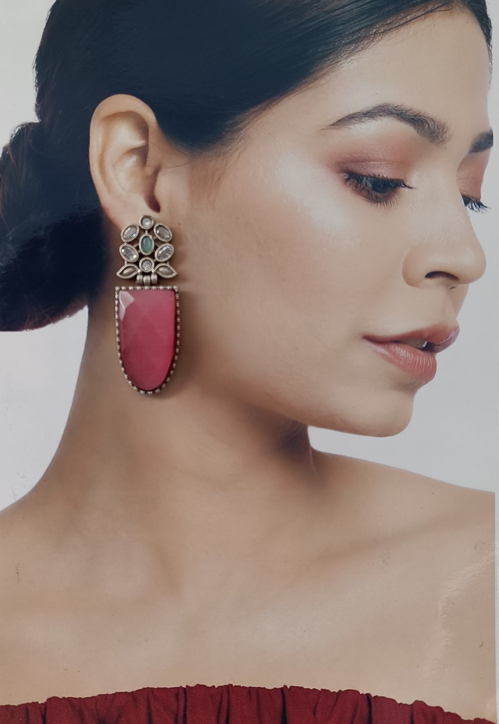 Tela Naari Elegant Idai Silver-Plated Earrings - TelaNaari