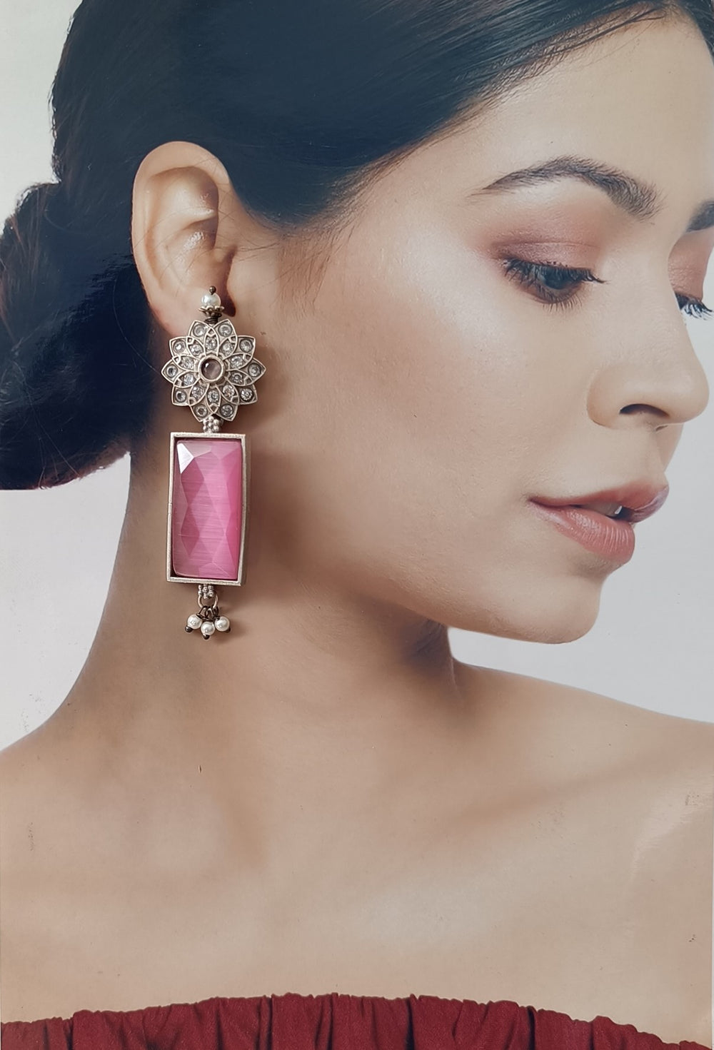 Elegant Indira Silver-Plated Earrings - TelaNaari