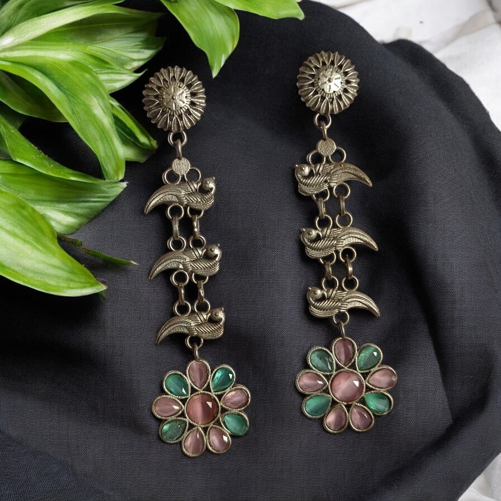 Classic Ipsita Silver Plated Earrings - TelaNaari