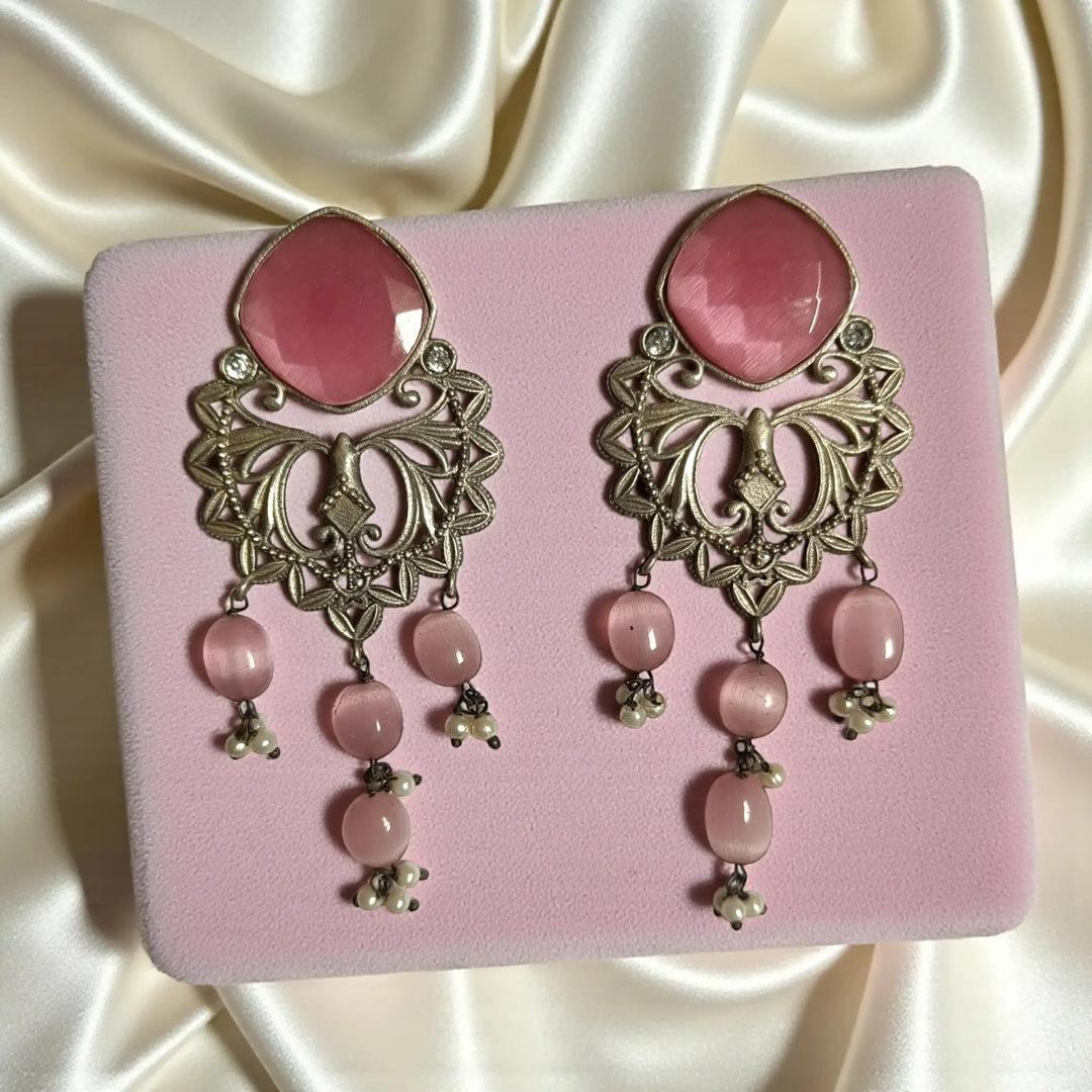 Elegant Iditri Silver-Plated Dangler Earrings