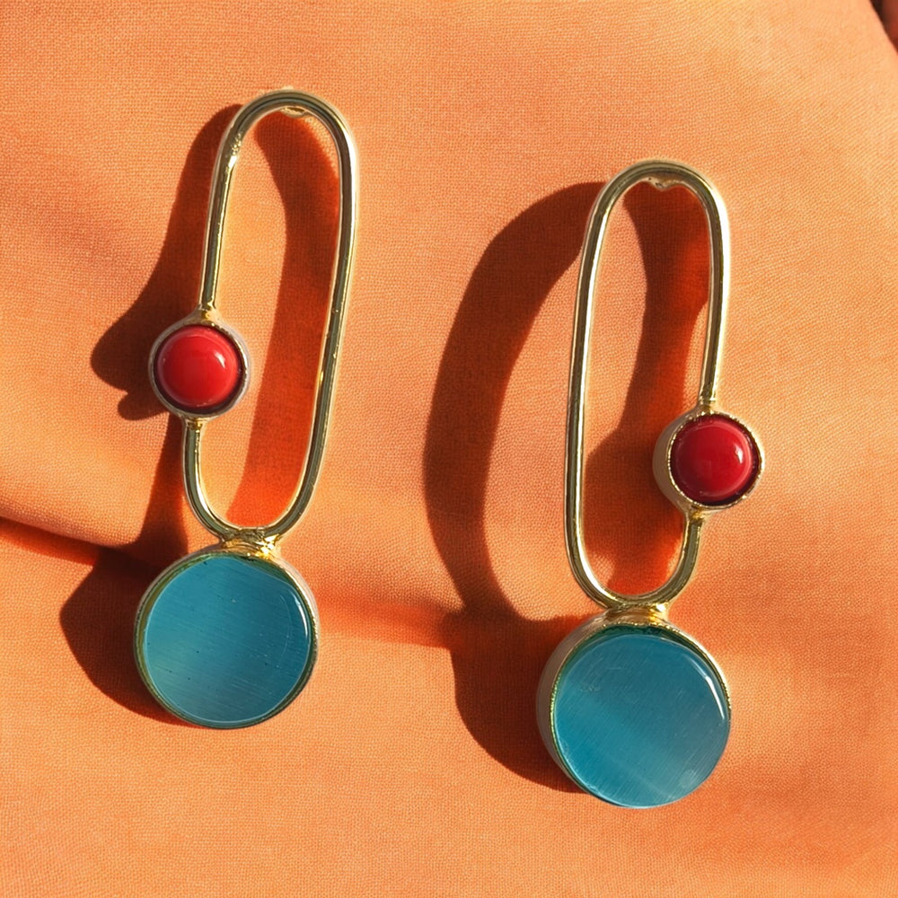 Telanaari Chitr Gold-Plated Teardrop Earrings - TelaNaari