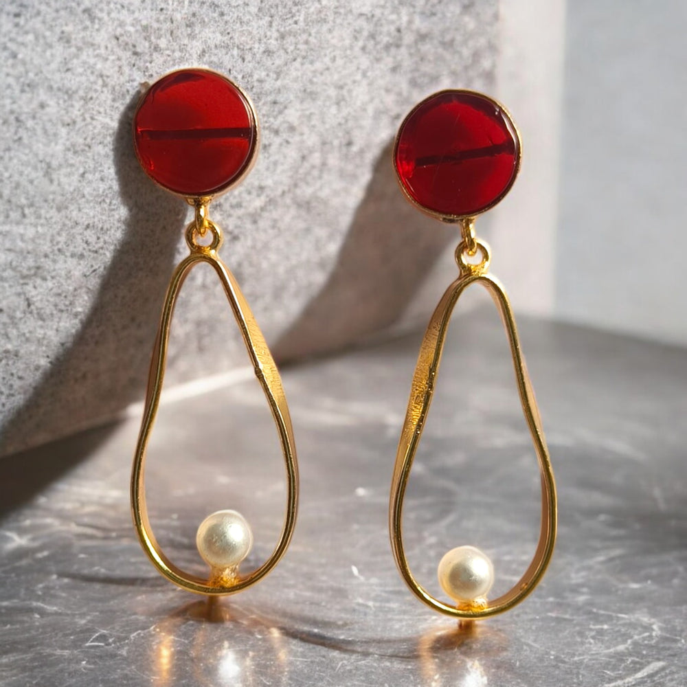Telanaari Miaci Gold-Plated Tear Drop Earrings - TelaNaari