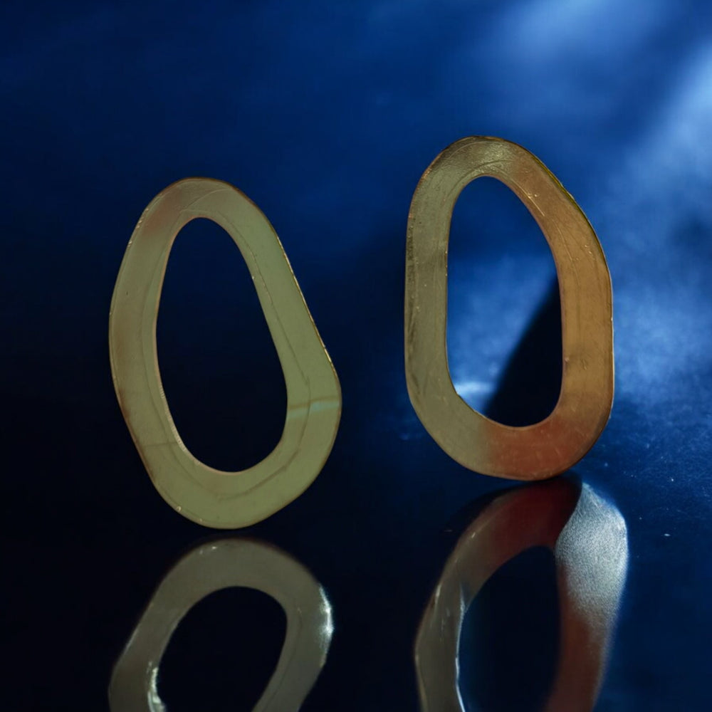 TelaNaari Chitra Gold-Plated Teardrop Earrings - TelaNaari