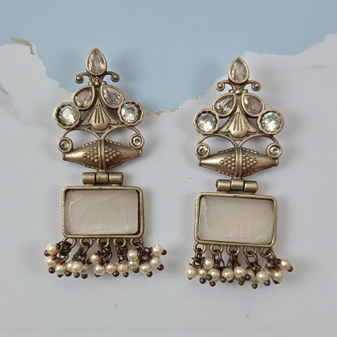 Telanaari Canna Silver-Plated Earrings