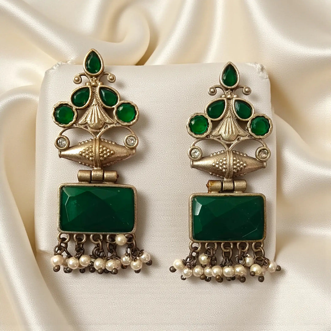 Telanaari Canna Silver-Plated Earrings