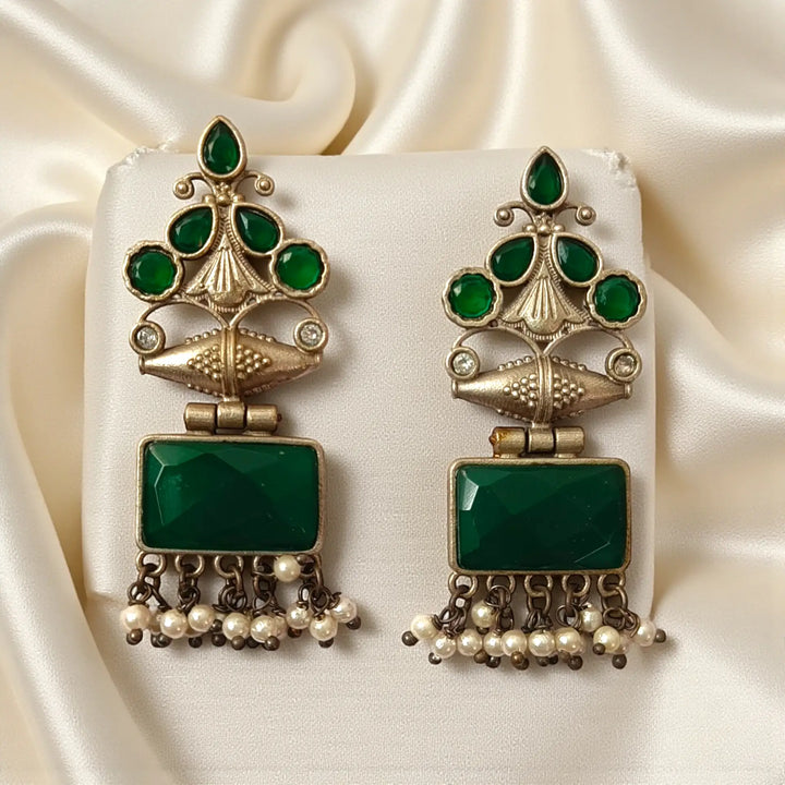 Telanaari Canna Silver-Plated Earrings