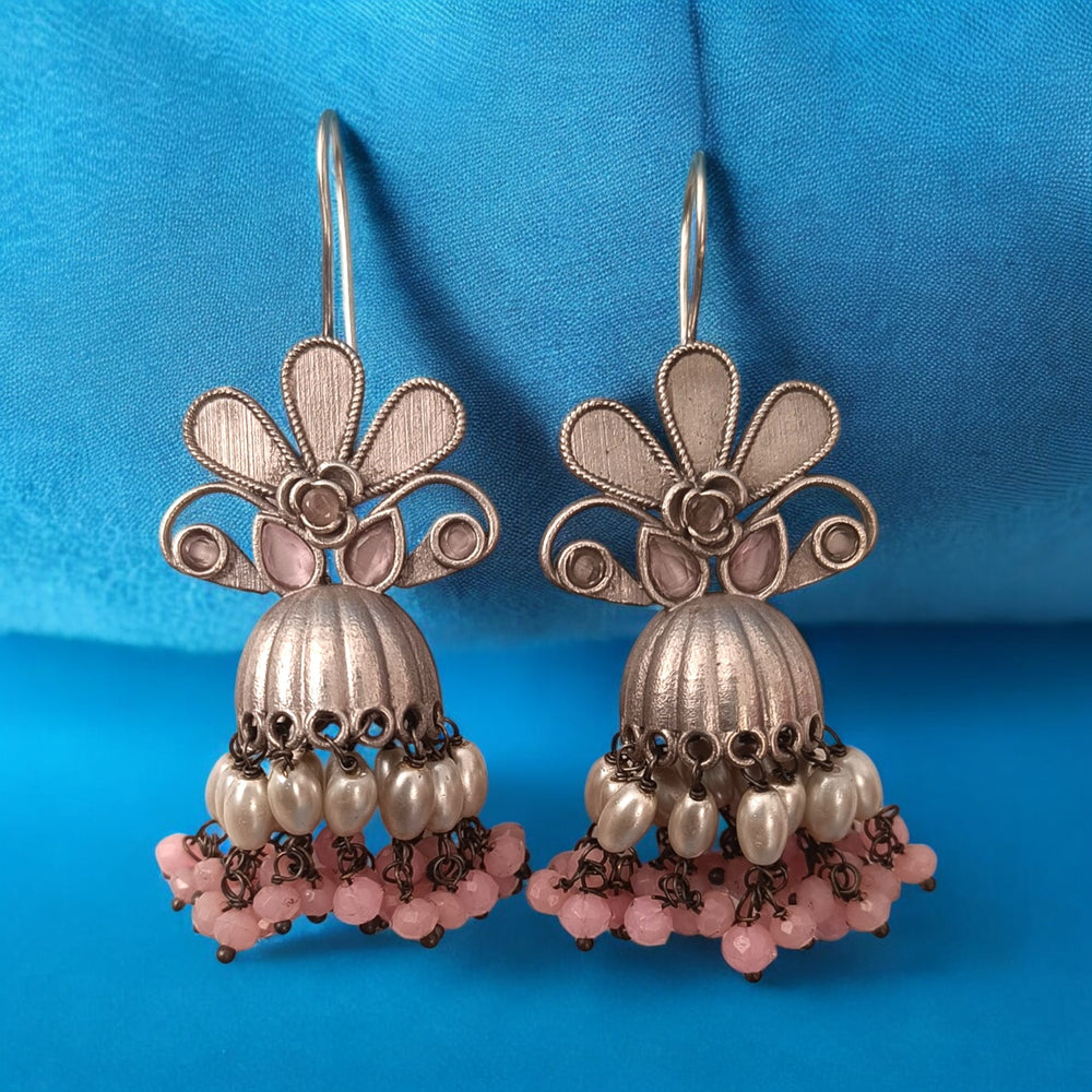 Vistara Hook Silver-Plated Earrings - TelaNaari