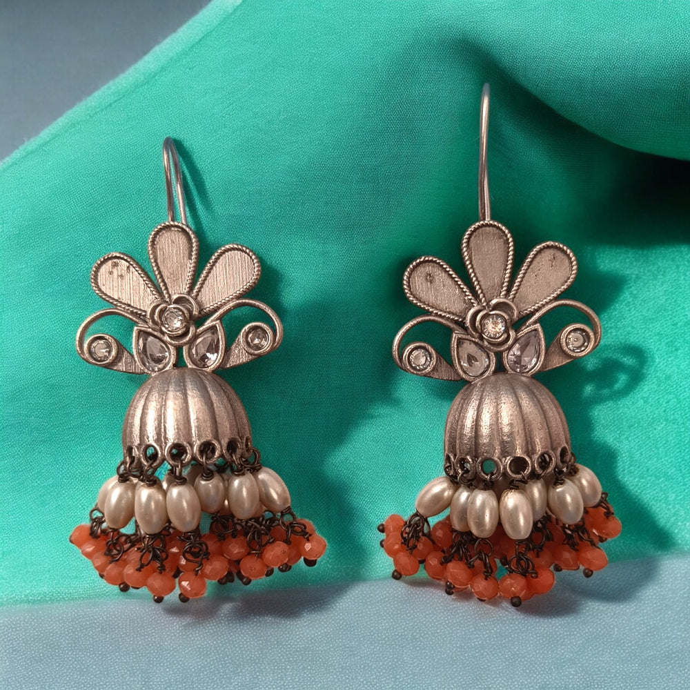 Vistara Hook Silver-Plated Earrings - TelaNaari