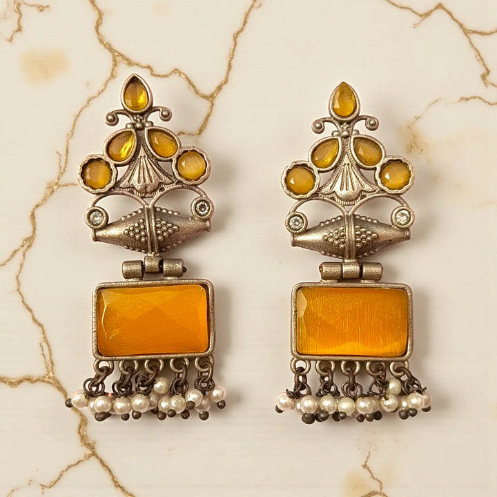 Telanaari Canna Silver-Plated Earrings