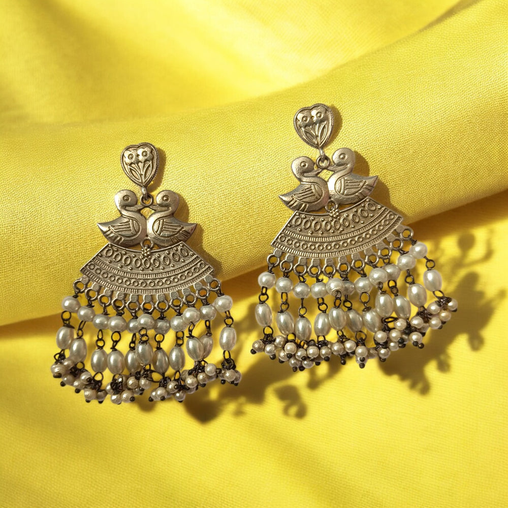 Telanaari Silver-Plated Duck Earrings - TelaNaari