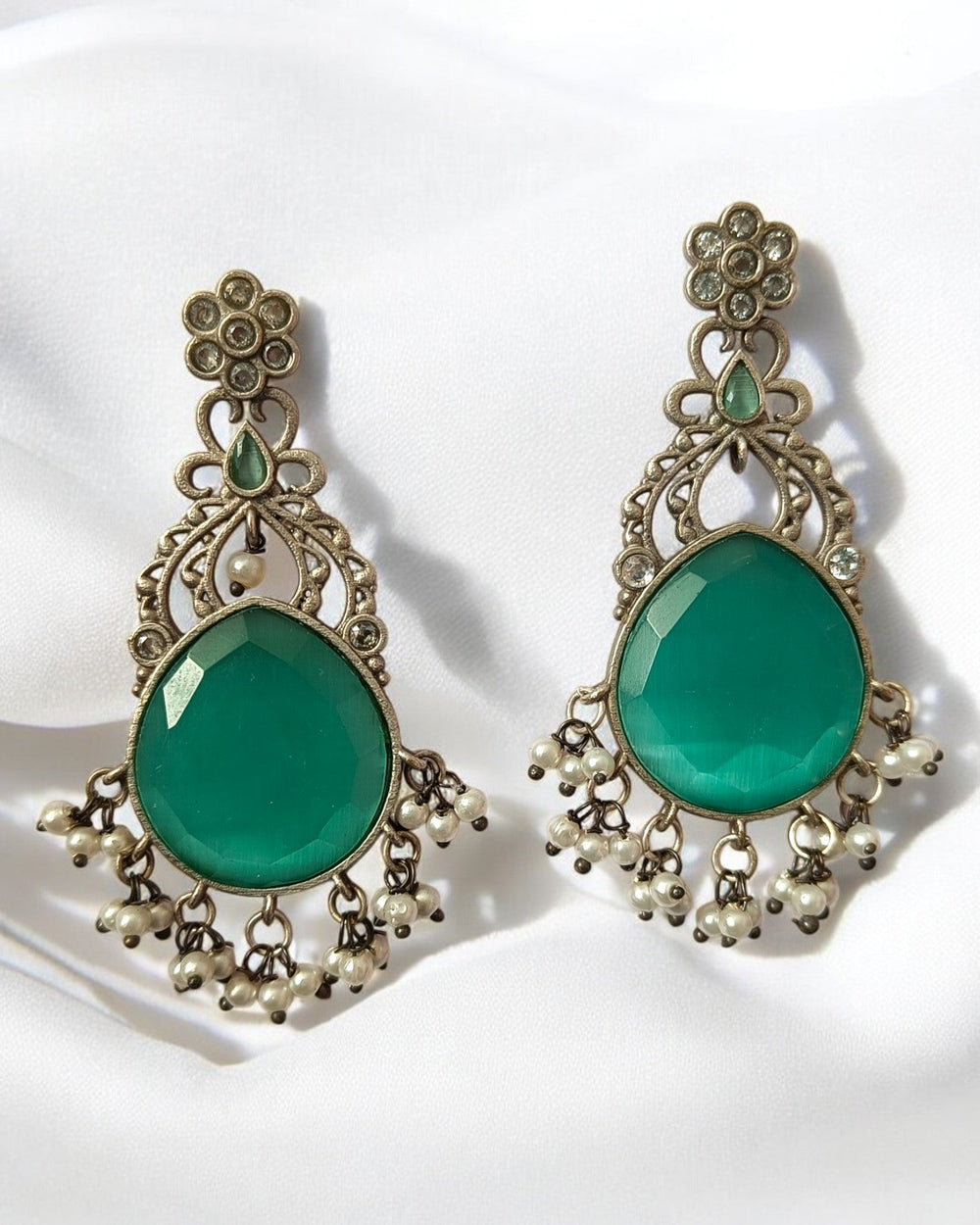 Telanaari Darby Silver Plated Earrings - TelaNaari