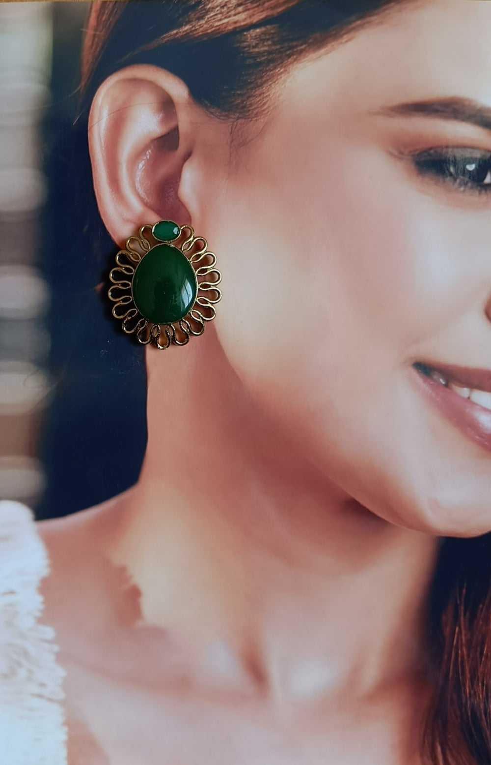 Telanaari Timeless Preethy Gold Plated Earrings - TelaNaari