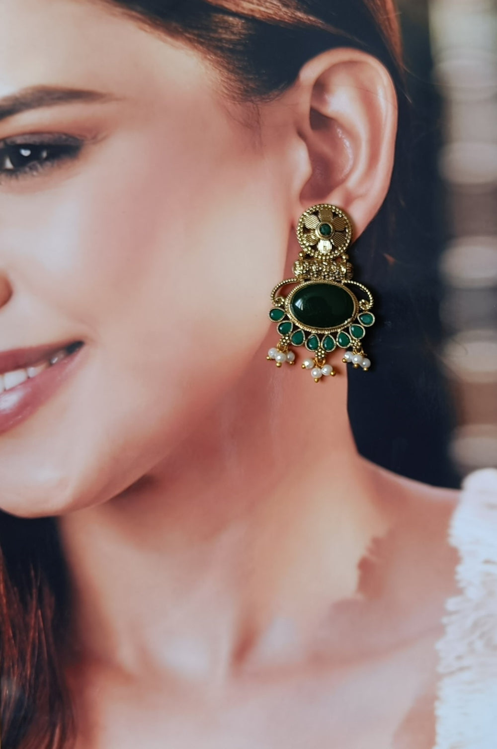 Telanaari Timeless Jasvinder Gold Plated Pearl Earrings - TelaNaari