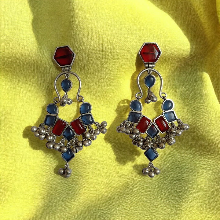 Telanaari Timeless Akali Silver-Plated Dangler Earrings - TelaNaari