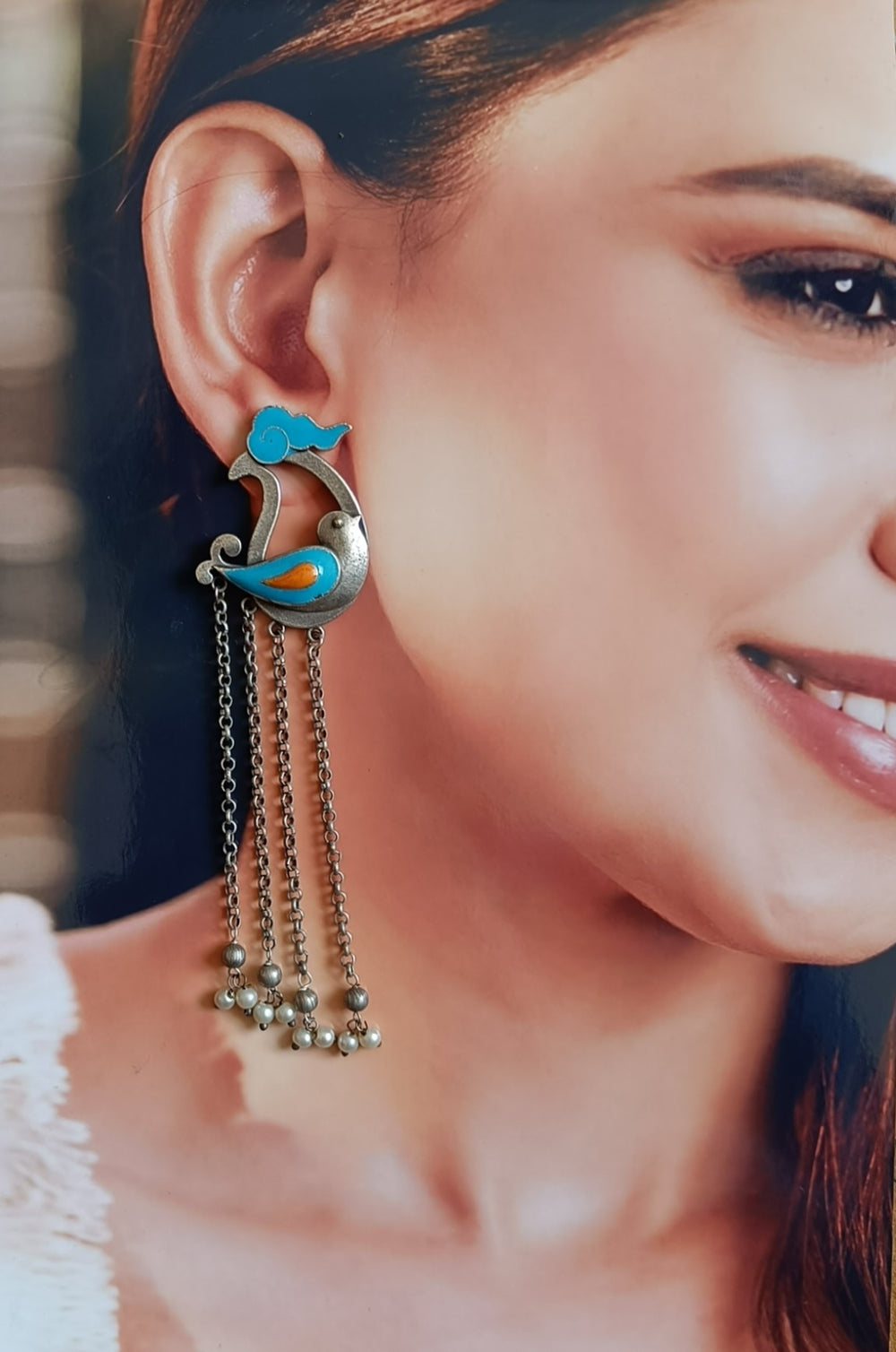 Telanaari Timeless Jenefer Silver-Plated Chain Earrings - TelaNaari