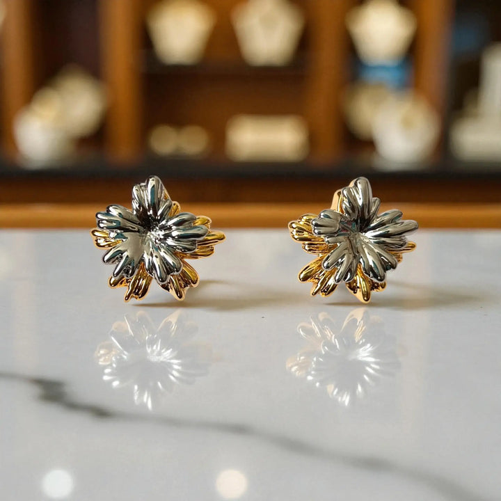 Tarnish-Free Bizai Flower Earrings