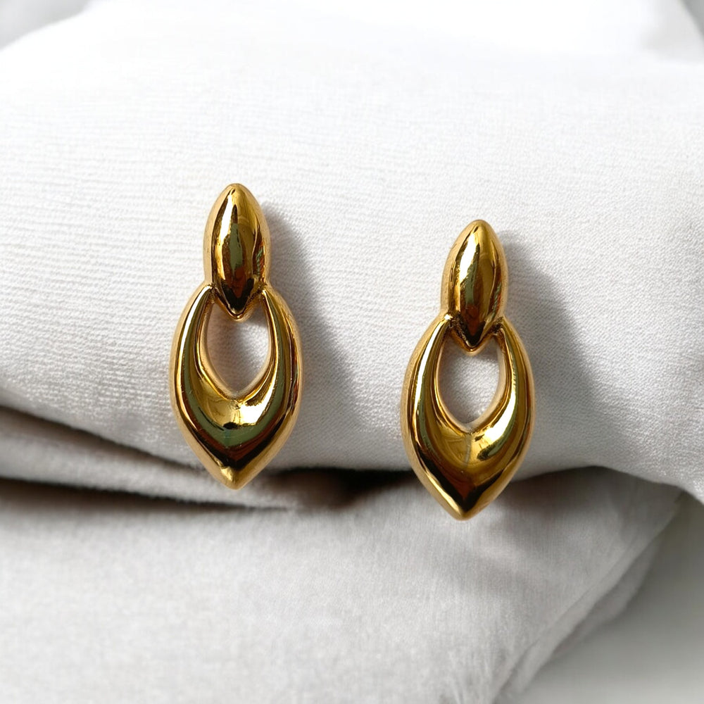 Telanaari 18K Gold Plated Bijax Stainless Steel Tarnishfree Waterproof Earrings - TelaNaari