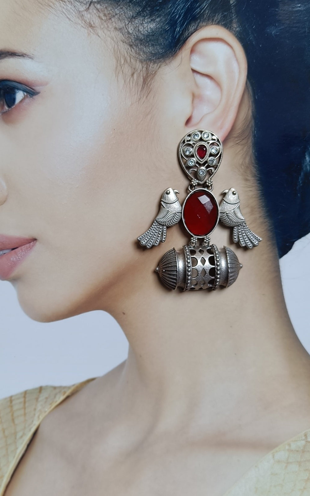 Telanaari Nikita Silver-plated Bird Earrings - TelaNaari