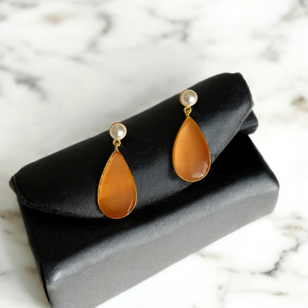 Telanaari Radiant Divks Gold-plated Light Green Necklace Set - TelaNaari