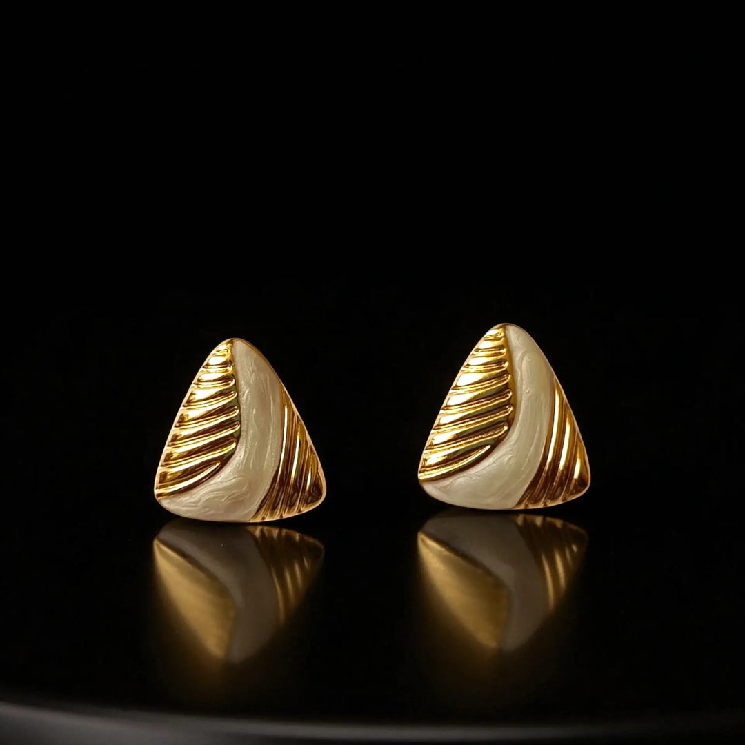 Tarnish-Free Triangular Stud Earrings