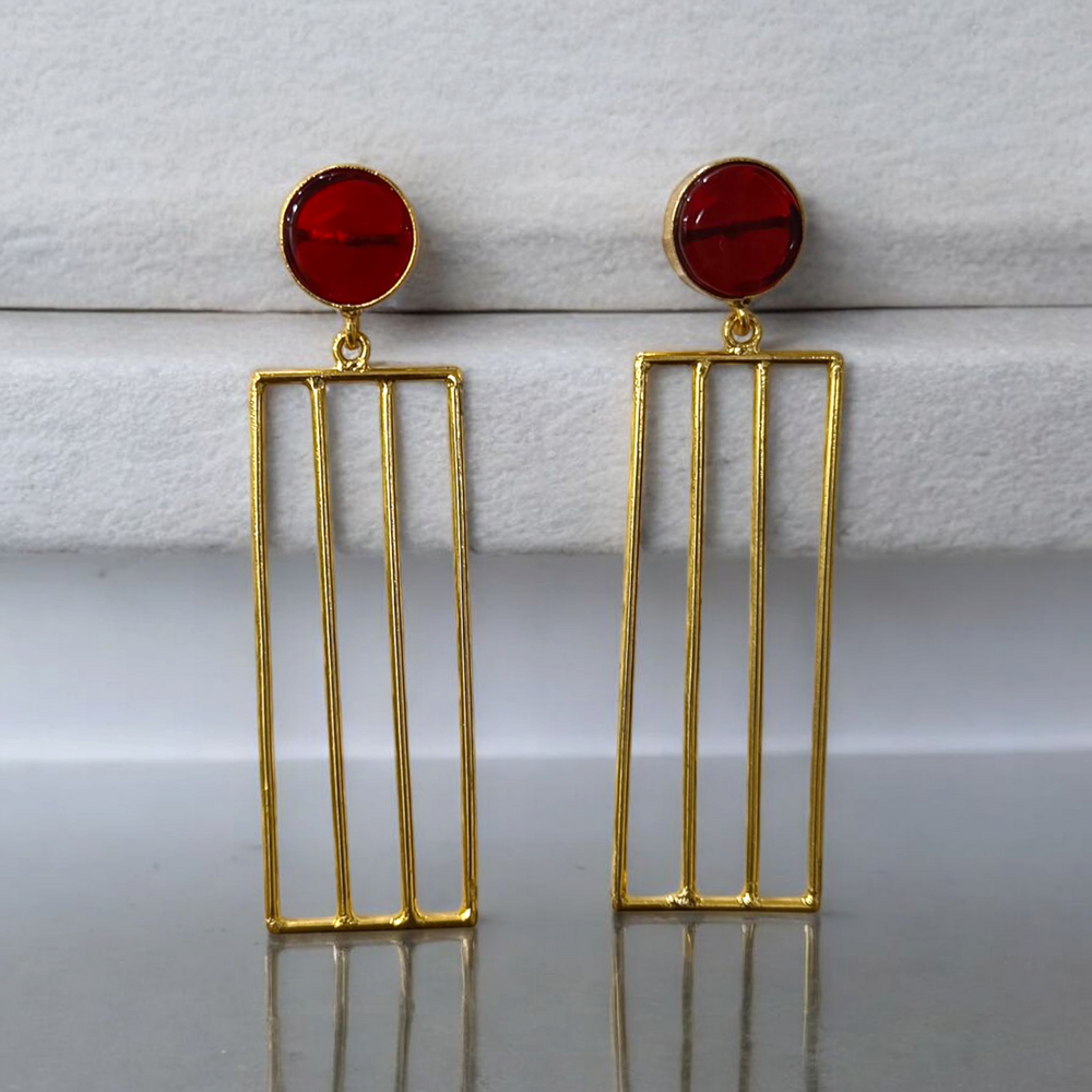 Telanaari Vinchi Gold-Plated Teardrop Earrings - TelaNaari