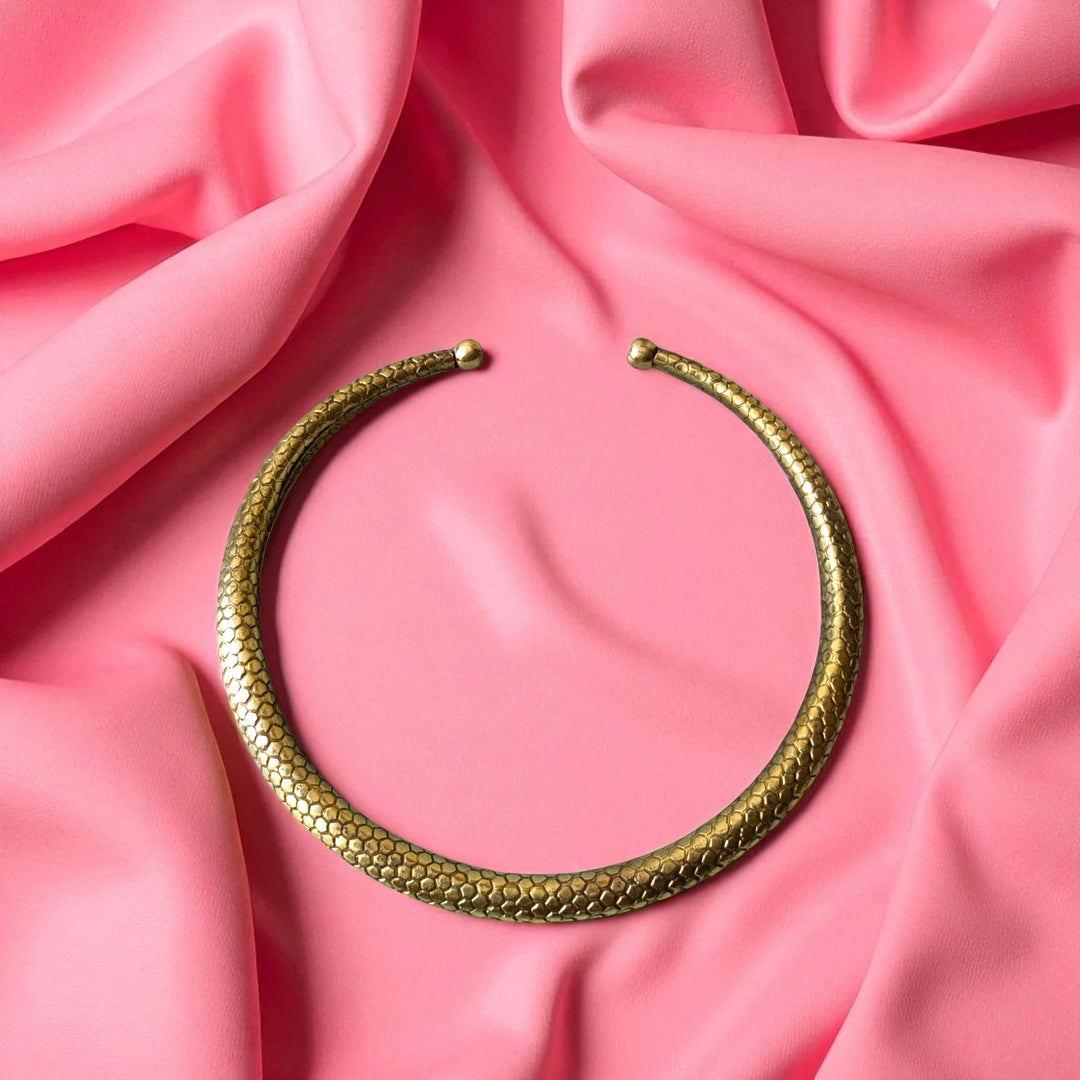 Aditi Golden Scale Brass Hasli