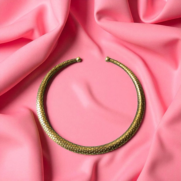 Aditi Golden Scale Brass Hasli