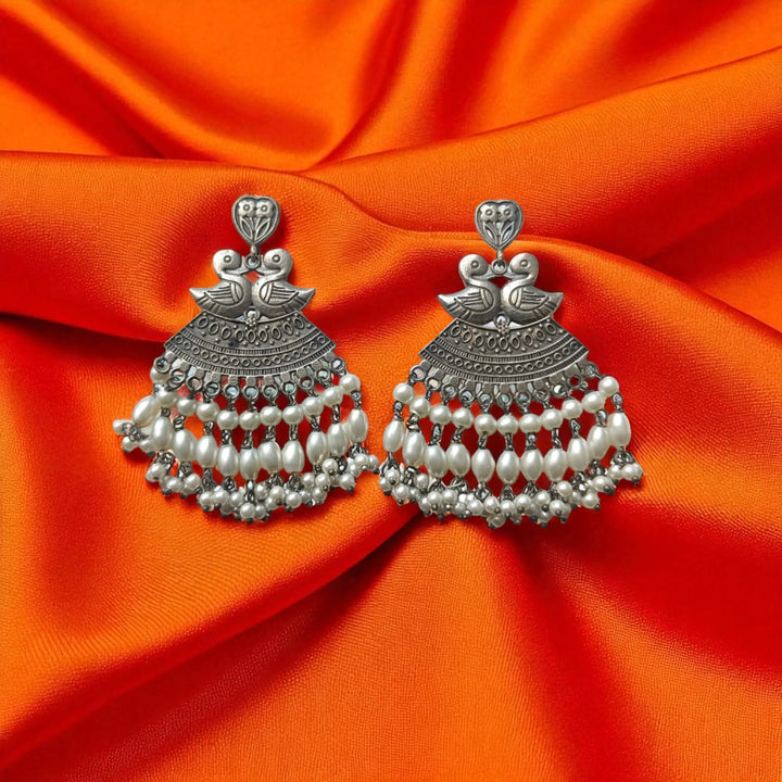 Silver-Plated Duck Earrings