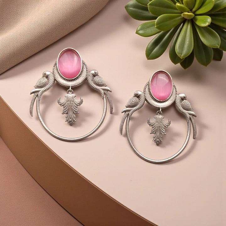 Classic Indumati Parrot Silver Plated Earrings