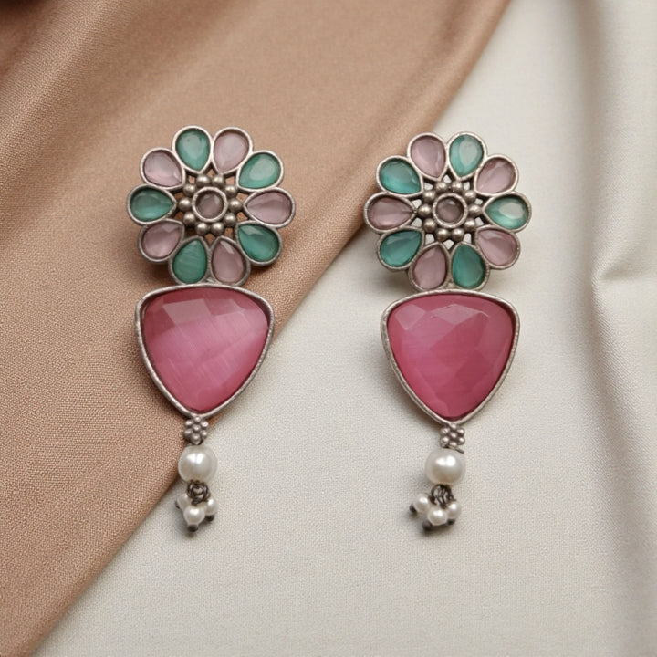 Elegant Idaya Silver-Plated Earrings