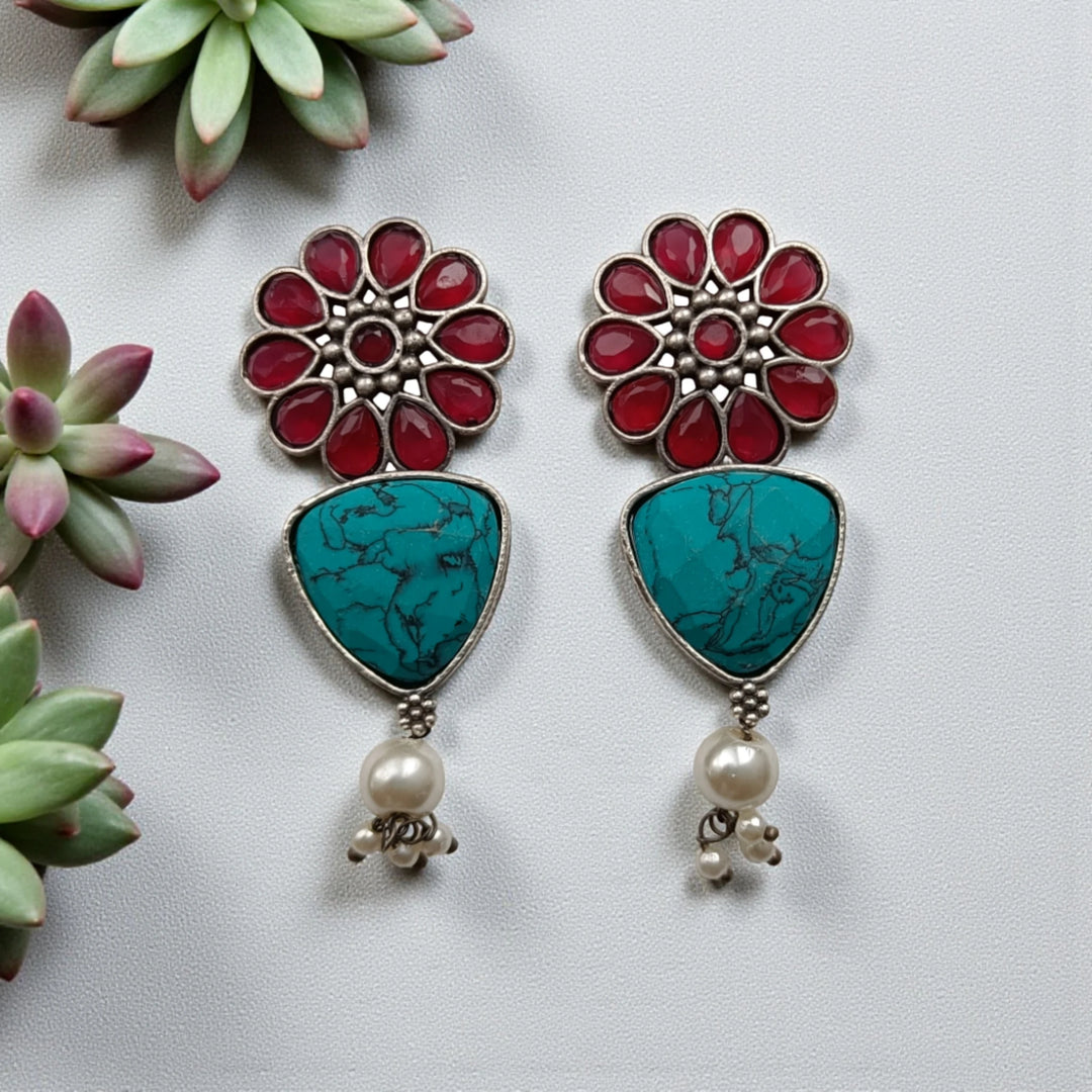 Elegant Idaya Silver-Plated Earrings