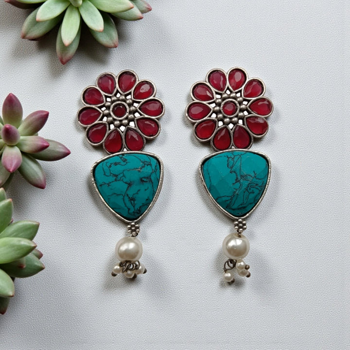 Elegant Idaya Silver-Plated Earrings