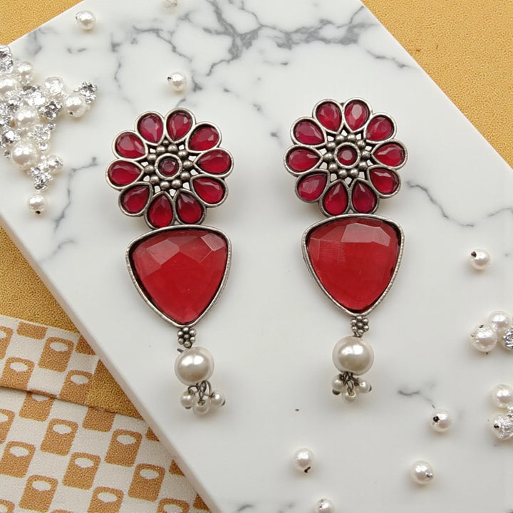 Elegant Idaya Silver-Plated Earrings