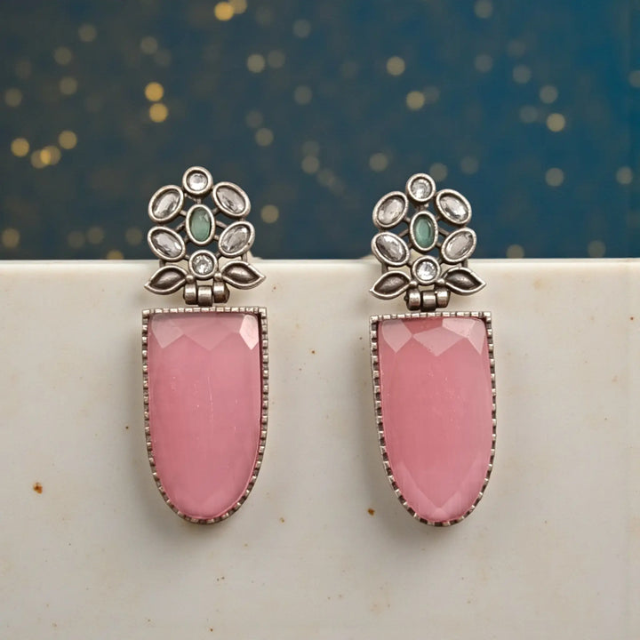 Pink Idai Silver-Plated Earrings