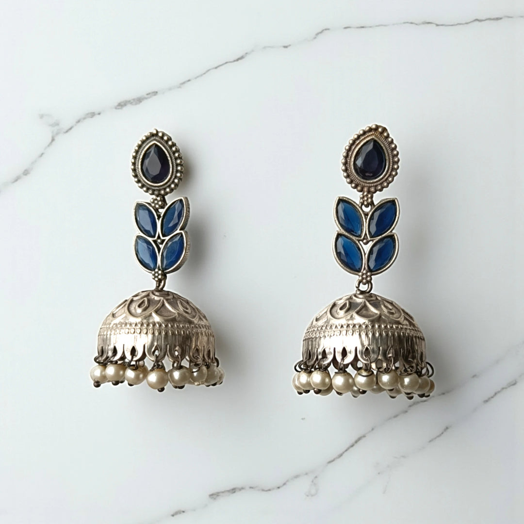 Vikita Silver-Plated Jhumki Earrings