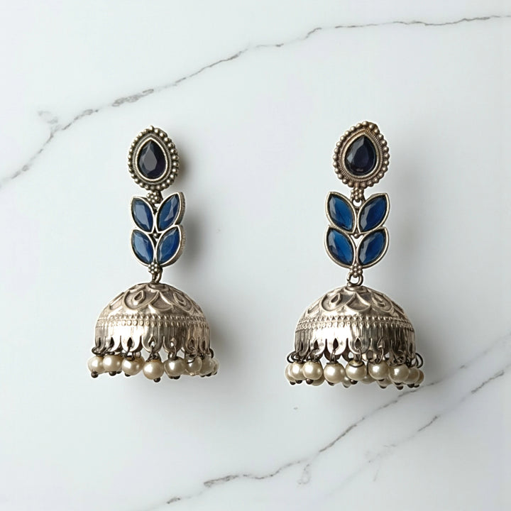 Vikita Silver-Plated Jhumki Earrings