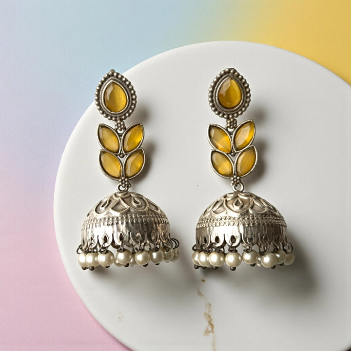 Vikita Silver-Plated Jhumki Earrings