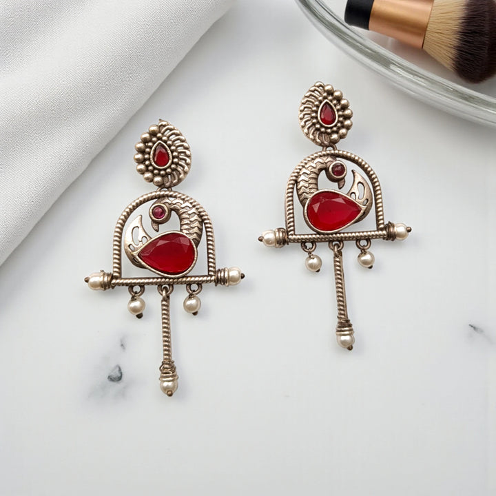 Aashni Silver Oxidised Earrings