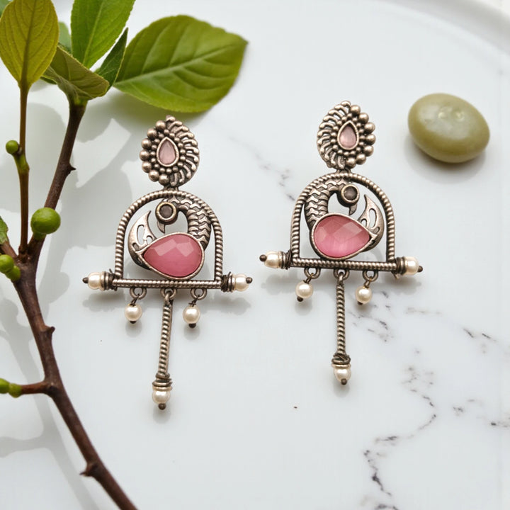 Aashni Silver Oxidised Earrings