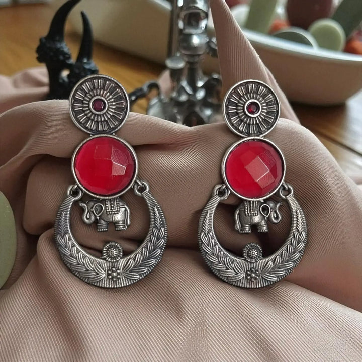 Elegant Idha Silver-Plated Earrings