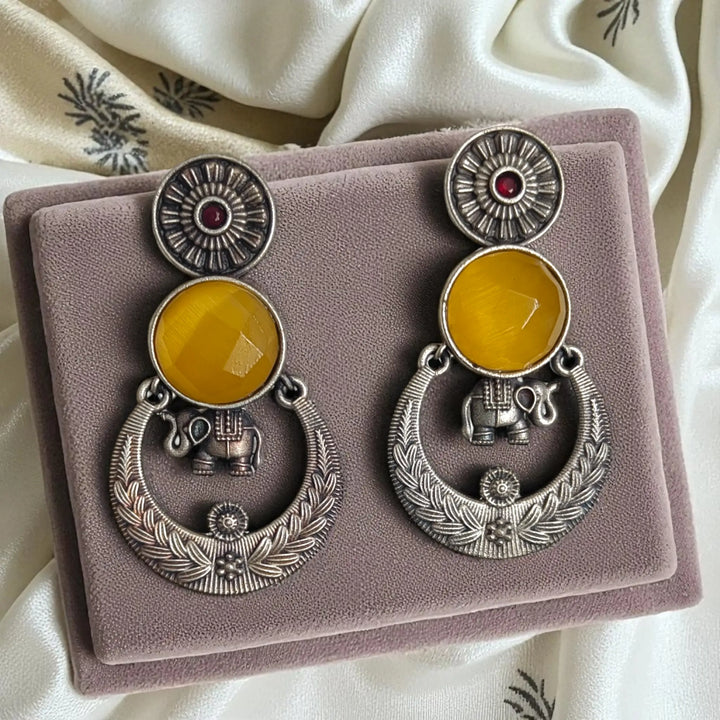 Elegant Idha Silver-Plated Earrings