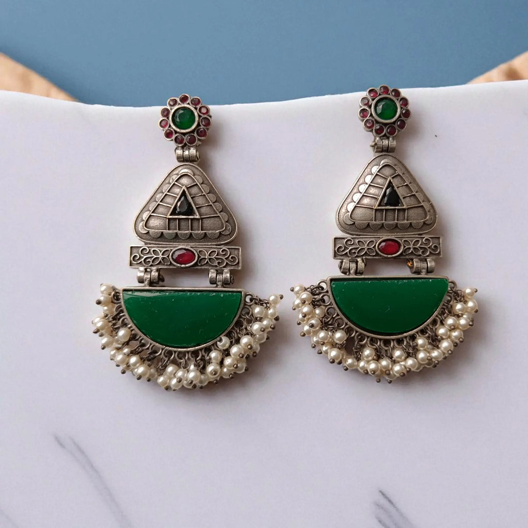 Aasha Silver-Plated Pearl Earrings