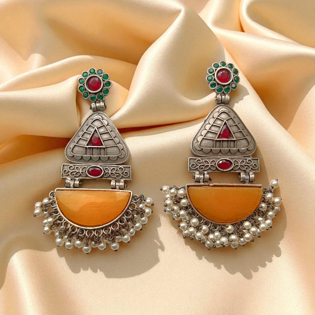 Aasha Silver-Plated Pearl Earrings