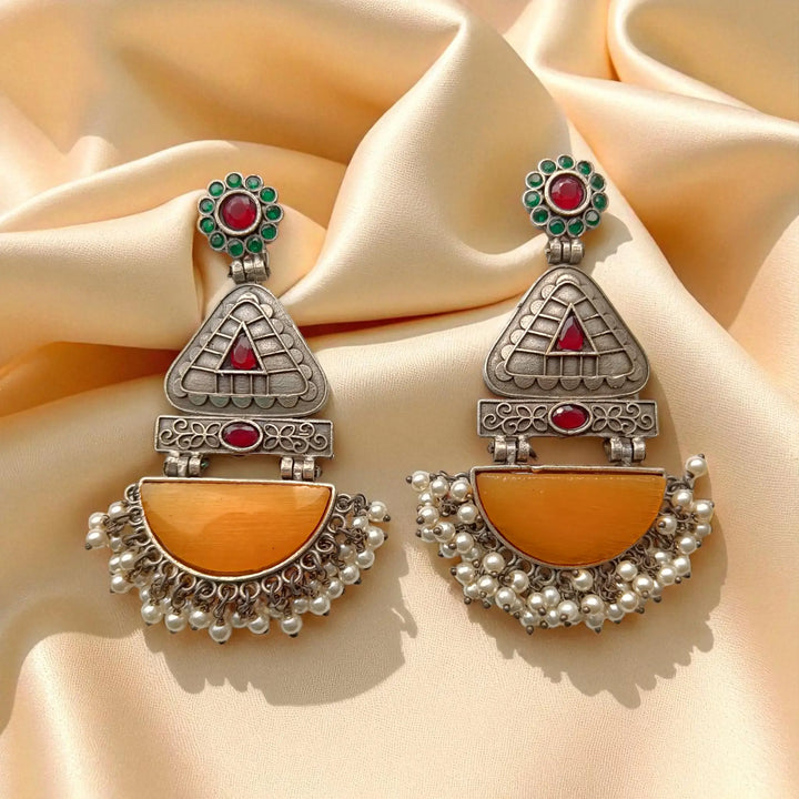 Aasha Silver-Plated Pearl Earrings