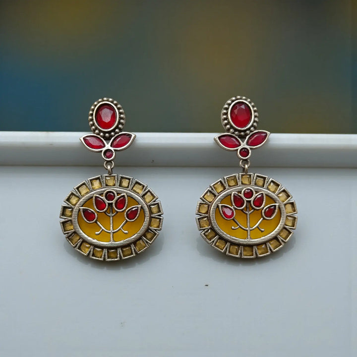 Elegant Indraja Silver-Plated Earrings