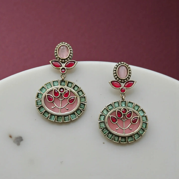 Elegant Indraja Silver-Plated Earrings