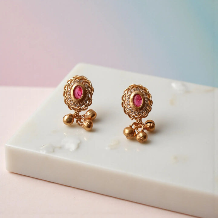 Traditional Gold-Plated Jhumka Necklace Set